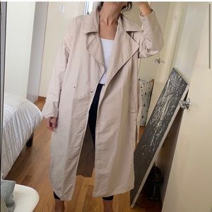 OAK + FORT Beige Trench Coat Jacket